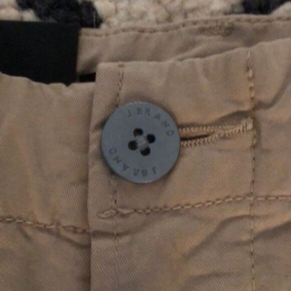 J Brand Womens Chino Inez Trousers Straight Parchment Beige Size 24 NWT - Picture 3 of 5